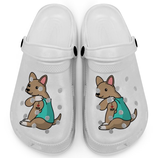 I Love Mom Tattoo Chihuahua Clogs