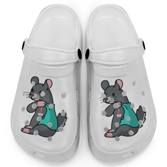 I Love Mom Tattoo Chinchilla Clogs