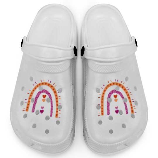 Proud Dad Lesbian Daughter Rainbow Clogs