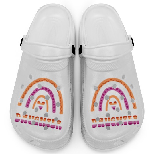 Proud Mom Awesome Lesbian Daughter Clogs