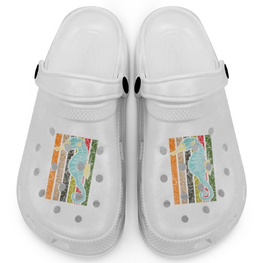 Sea Horse Swimming Ocean Clogs