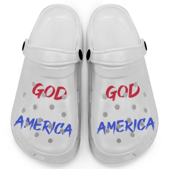 Patriotic USA God Bless America Clogs