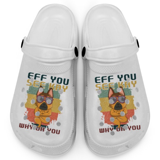 Pet Dog Owner Shepherd Belgian Malinois Relax Yoga Clogs