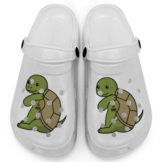 I Love Mom Tattoo Tortoise Clogs