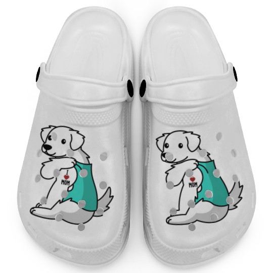 I Love Mom Tattoo Great Pyrenees Clogs