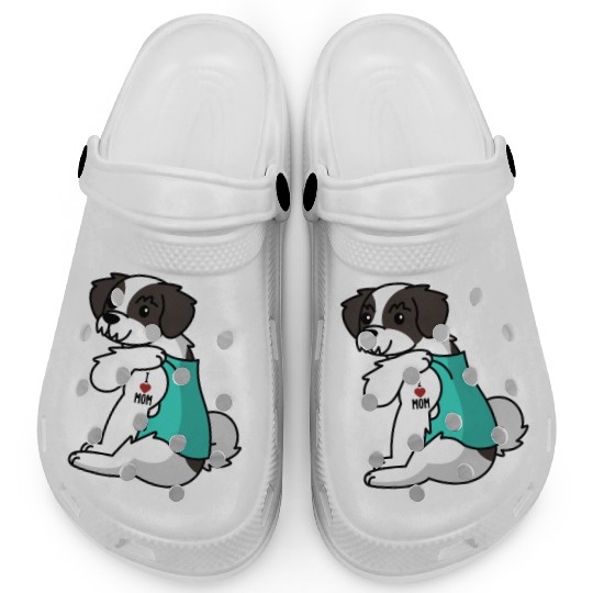 I Love Mom Tattoo Havanese Clogs