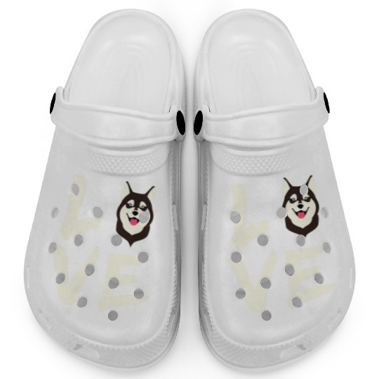 Love Husky Dogs Siberian Husky Dog Lover Clogs