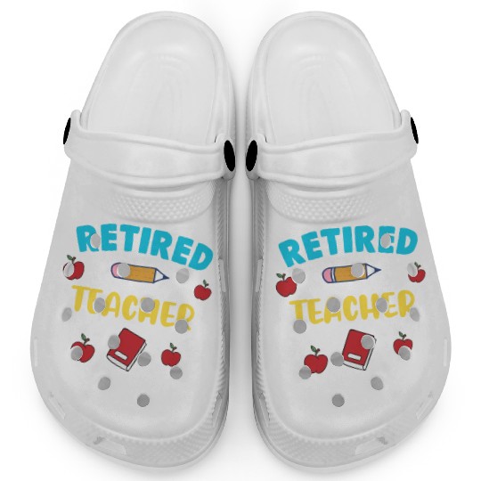 retired teacher funny retirement gift Clogs