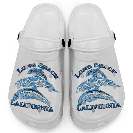 Long Beach California Vacation Tribal Dolphins Clogs