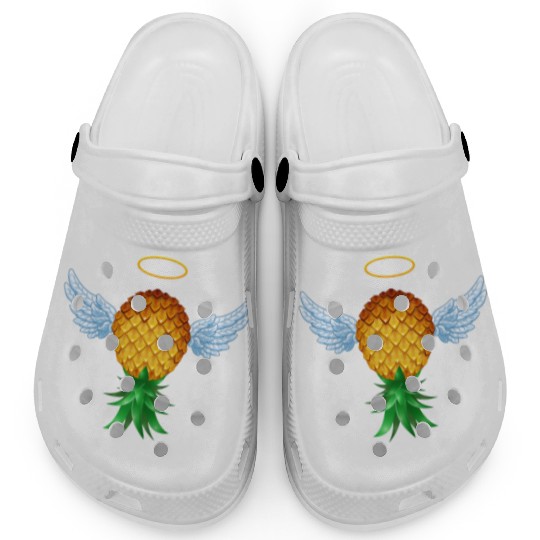 Cute Swinger Upside Down Pineapple Angel Wings Clogs