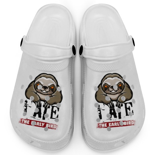 Mad grumpy sloth, the morning grouch Clogs