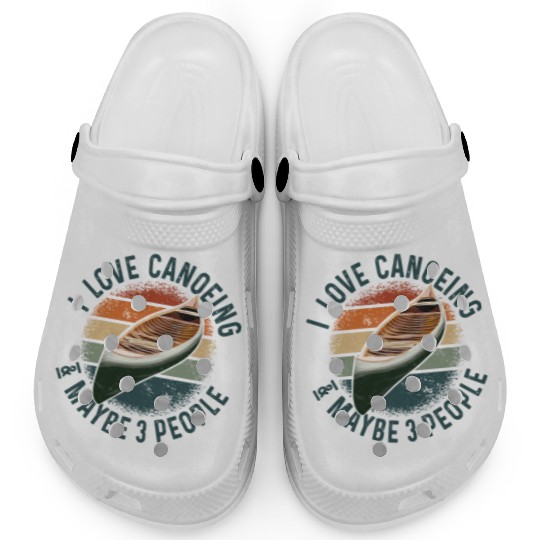 Canoe Canoeing Vintage Retro I Clogs