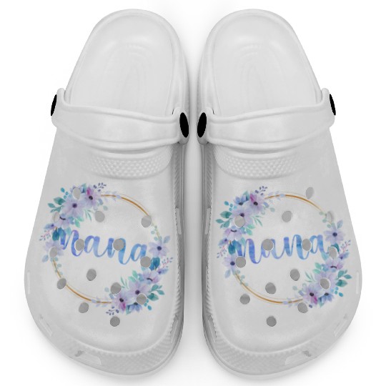 Nana Flowers Cute Gardening Grandma Clogs