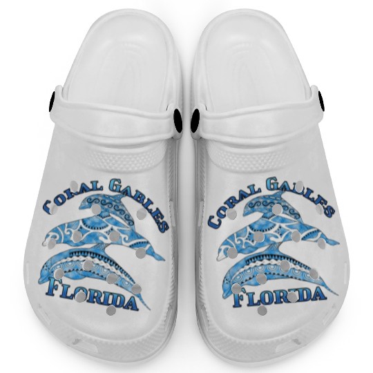 Coral Gables Florida Vacation Tribal Dolphins Clogs