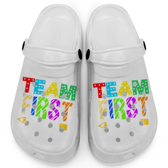 Team First Grade For Elementary Teacher Clogs