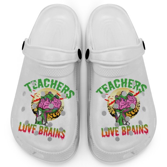 Teachers Love Brains For Halloween Clogs