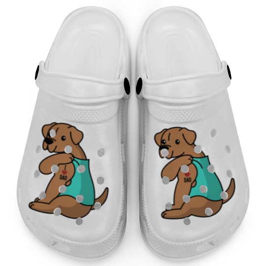 I Love Dad Dogue De Bordeaux Clogs