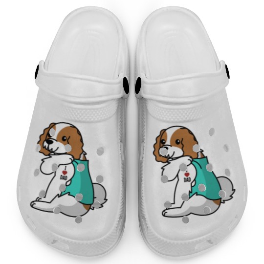I Love Dad Cavalier King Charles Spaniel Clogs