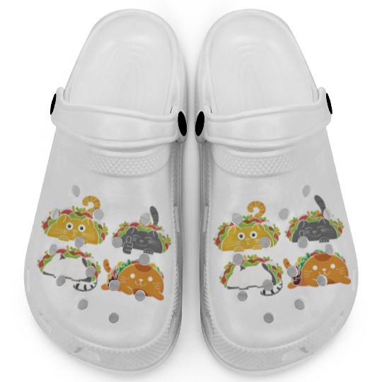 Cute Taco Cats Mexican Taco Lover Clogs