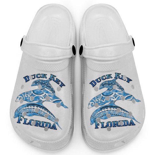 Duck Key Florida Vacation Tribal Dolphins Clogs