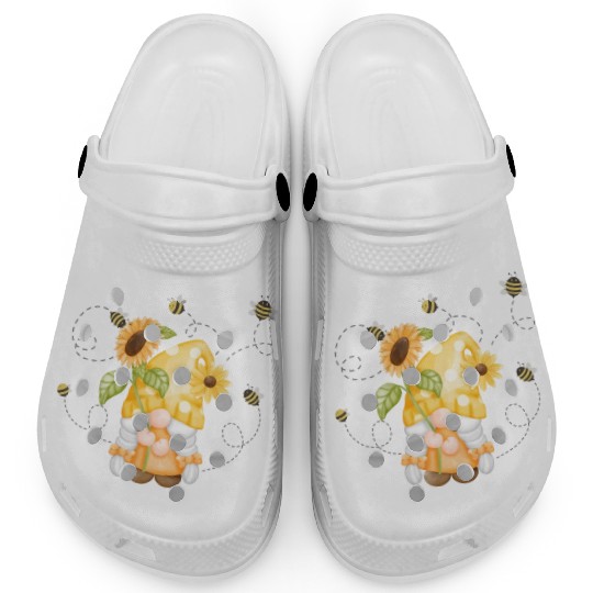 Gnome Sunflower Gardening Bees Gnomes Flowers Clogs