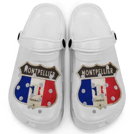 Montpellier France coat of arms flags design Clogs