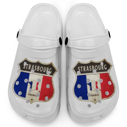 Strasbourg France coat of arms flags design Clogs