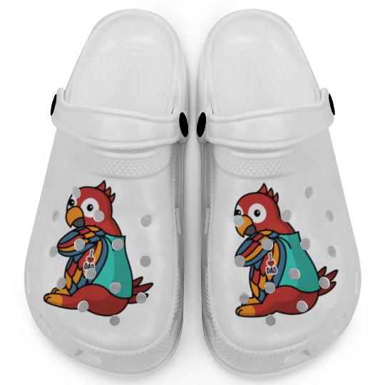 I Love Dad Parrot Bird Clogs
