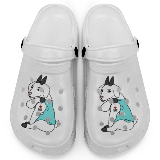 I Love Dad Goat Clogs