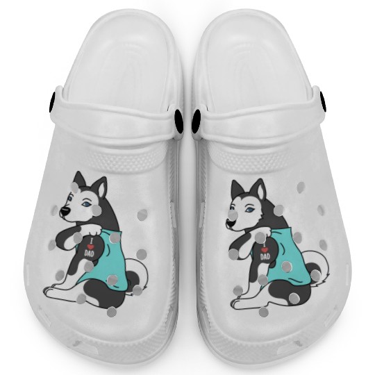 I Love Dad Husky Clogs