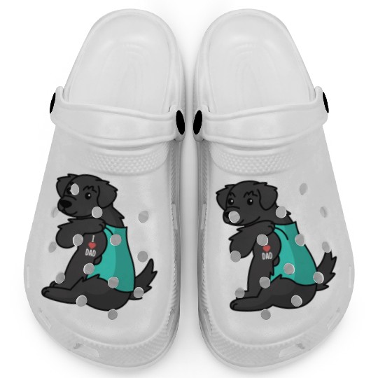 I Love Dad Newfoundland Dog Clogs