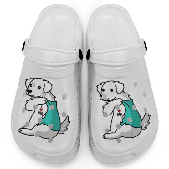 I Love Dad Great Pyrenees Clogs