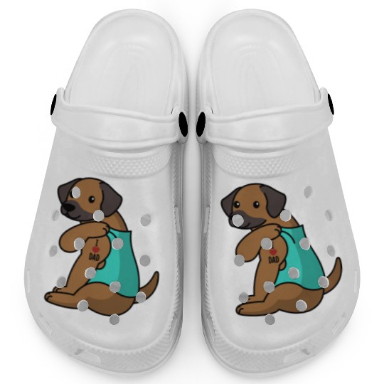 I Love Dad Rhodesian Ridgeback Clogs