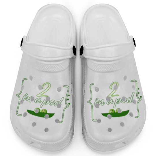 Peas Vegetable Clogs, Like 2 Peas In Pod,