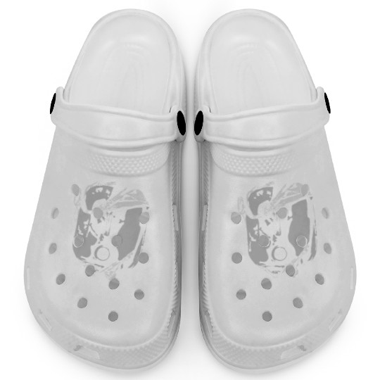 I Want To Believe 001 B-W Skull Clogs