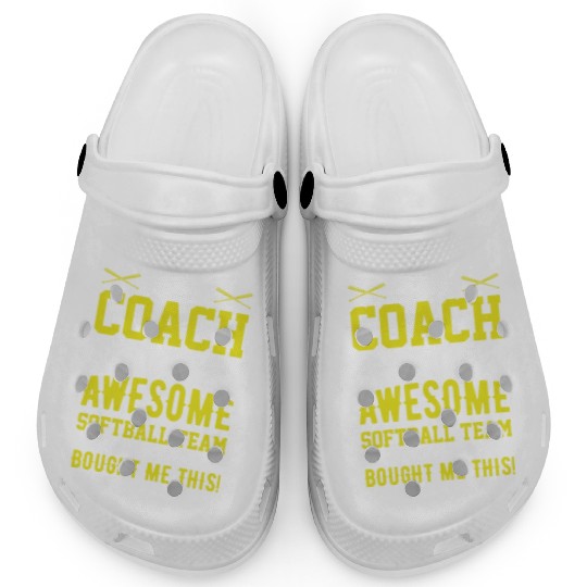 I'm a Coach of an Awesome Softball Team Funny Clogs