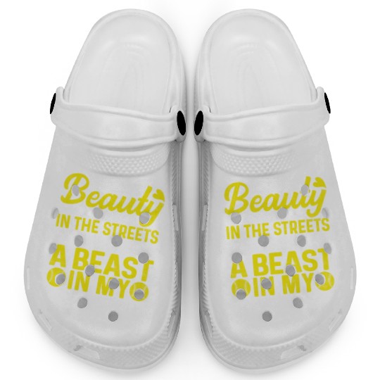 I'm a Beauty in the Streets - Funny Softball Coach Clogs