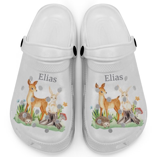Forest Animal Forest Animal Deer Rabbit Hedgehog Clogs