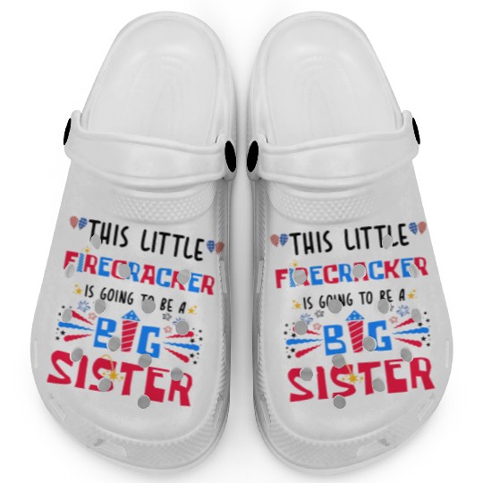 This Little Firecracker is going to be Big Sister Clogs