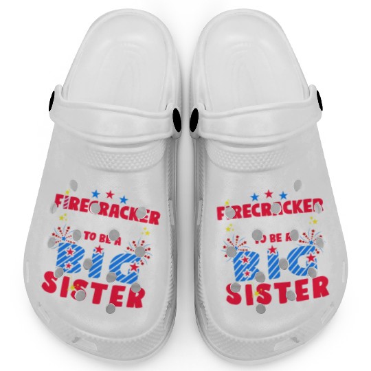 This Little Firecracker is going to be Big Sister Clogs