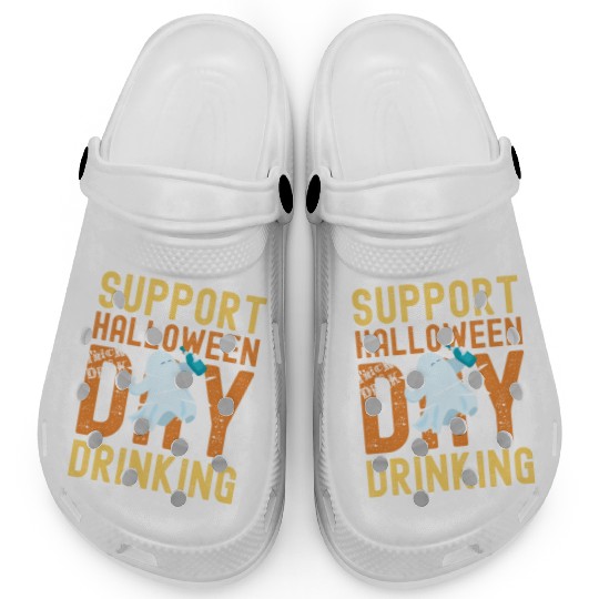 Support Halloween Day Drinking | Drunk Ghost Clogs