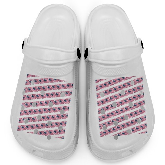 Pattern flag Independence Since 1776 Fourth July Clogs