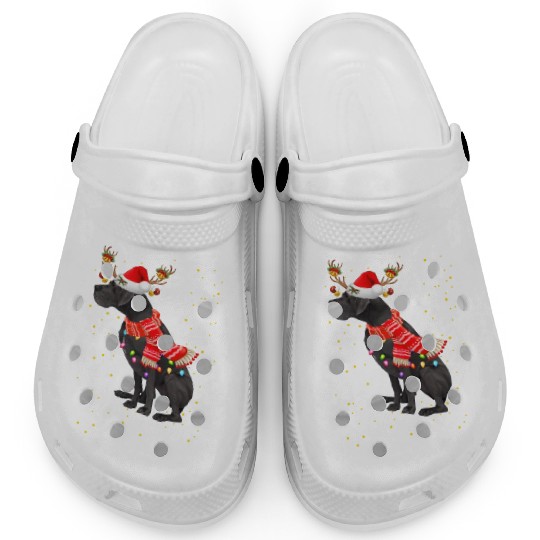 Great Dane Reindeer Christmas Light Clogs