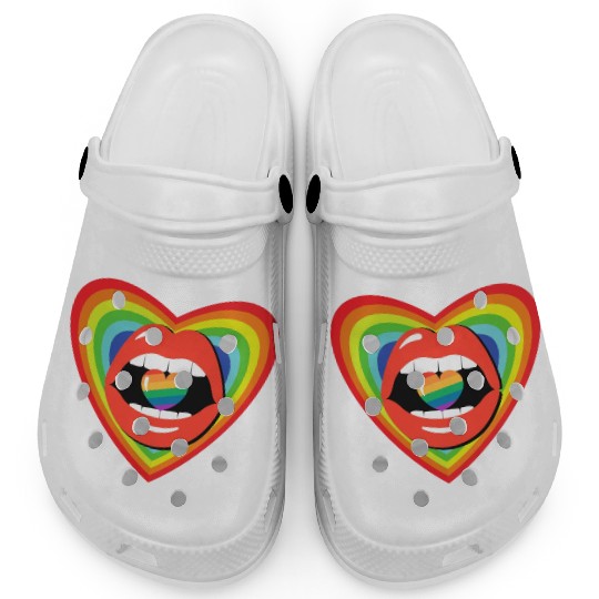 Pop art pride, lgbt community Clogs