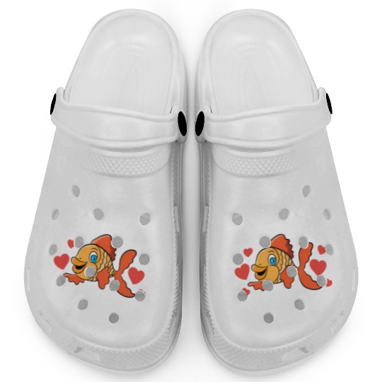 Fishing Valentine Gift Him Her My Fish Loves Me Clogs