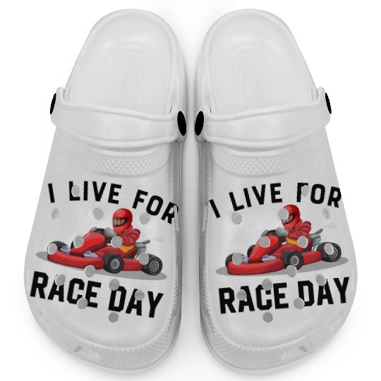 I Live For Race Day Clogs