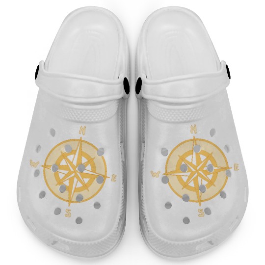 Nautical Compass star / rose, cardinal directions Clogs