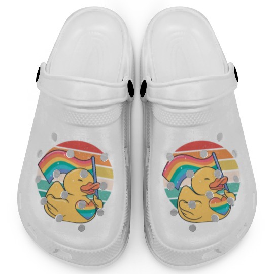 LGBTQ Duck Was Probably Not Just A Phase Pride Clogs