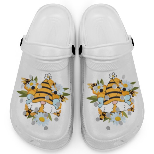 Gnome Daisy Gardening Bee Gnomes Clogs