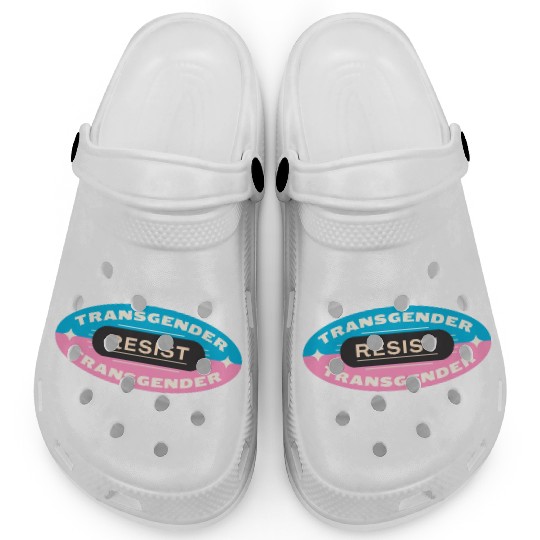 trans pride resist Clogs